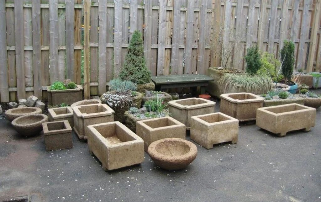 Hypertufa Planters vs  Cement Pots