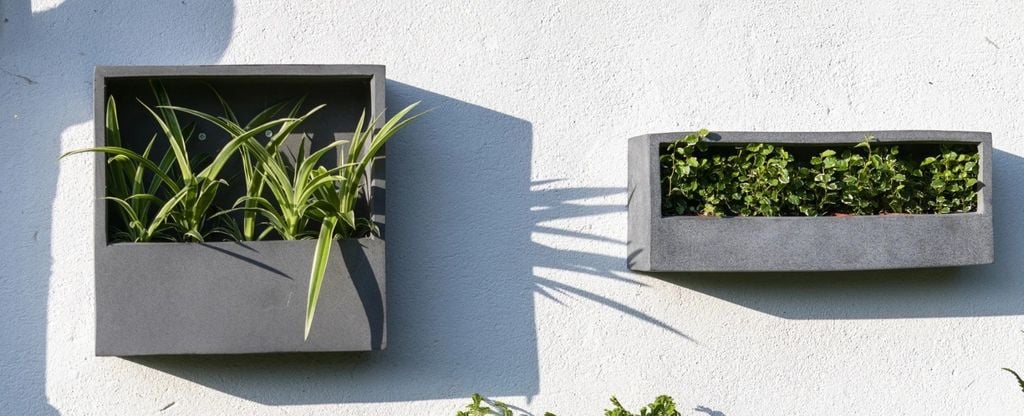 Wall-Mounted Cement Pots