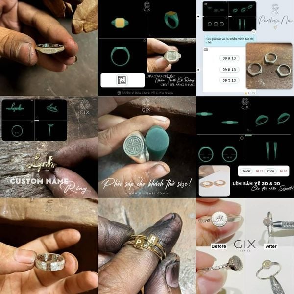 nhẫn khắc chữ