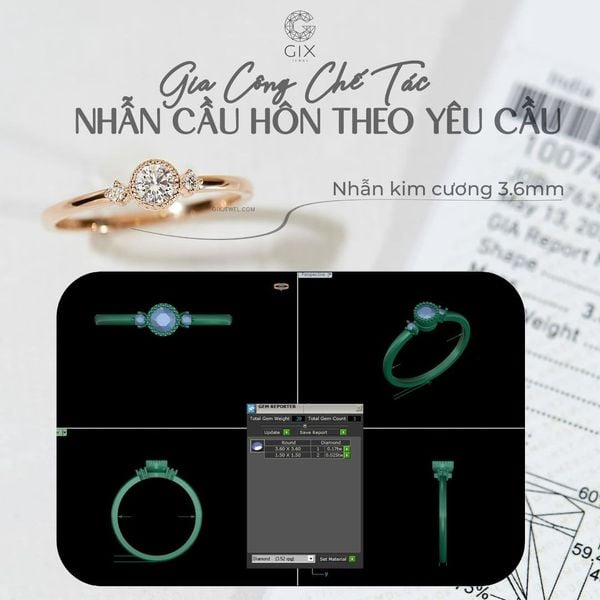 Thiết Kế Nhẫn Cầu Hôn Theo Yêu Cầu