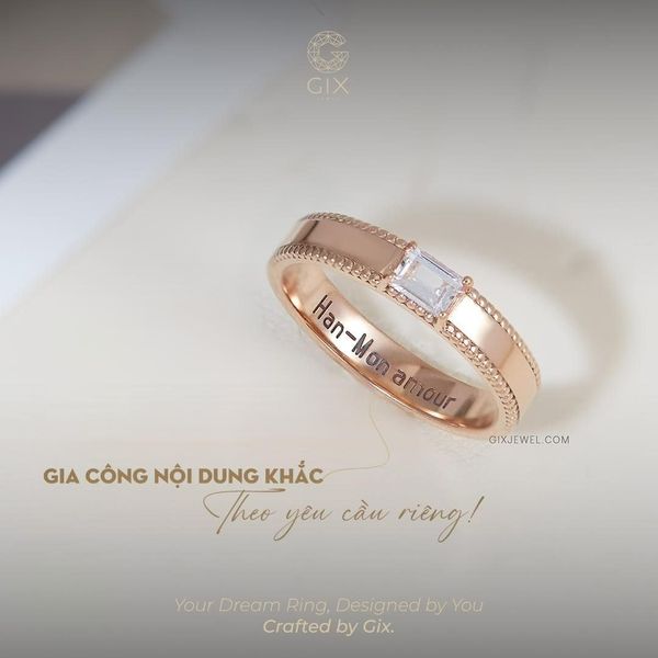 Nhẫn Cưới Khắc Tên Theo Yêu Cầu