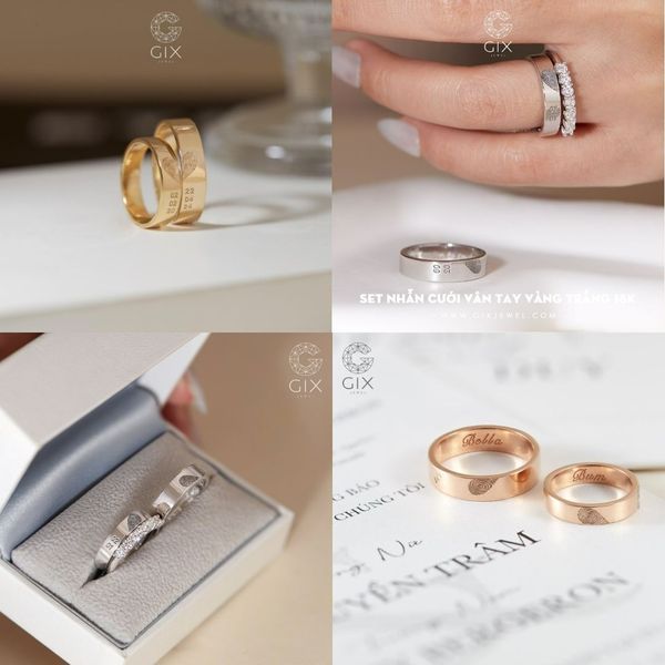 Nhẫn Cưới Khắc Tên Theo Yêu Cầu