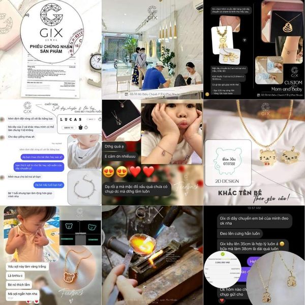 Trang sức dây chuyền bạc an toàn cho bé tại Gix Jewel