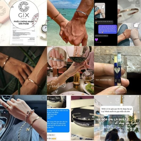 Feedback khách hàng đặt vòng cuff tại Gix Jewel