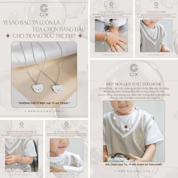 Dây chuyền bạc dành cho trẻ em