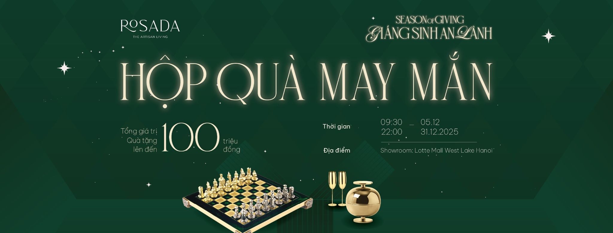 Season of Giving – Giáng Sinh An Lành | Hộp Quà May Mắn tại Rosada Lotte West Lake