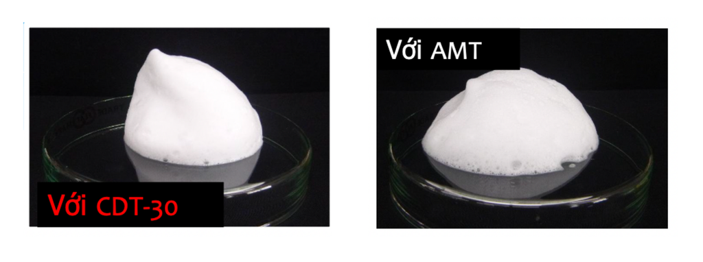 Kết quả so sánh khả năng tạo bọt