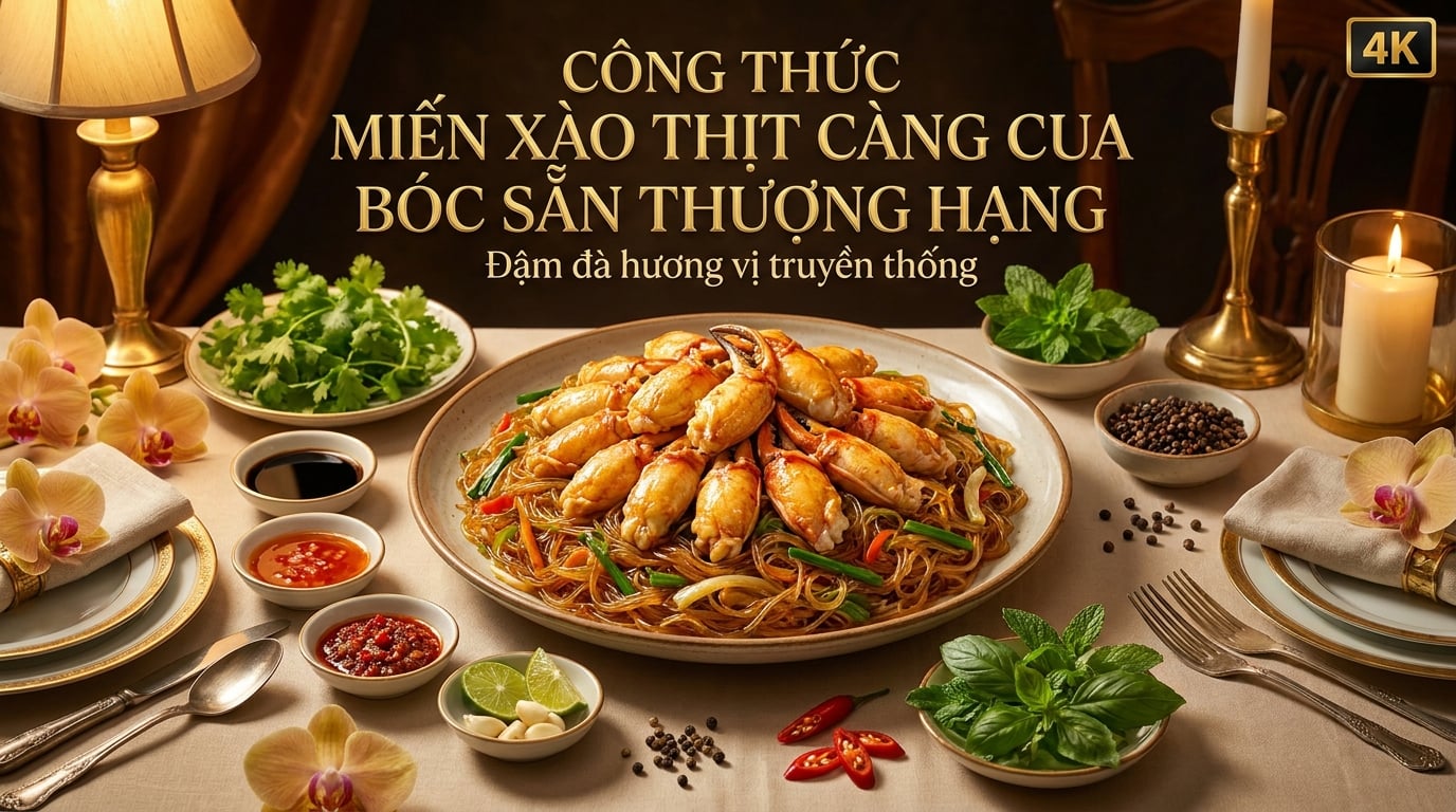 Công thức Miến Xào Thịt Càng Cua Bóc Sẵn Thượng Hạng: Đậm đà hương vị truyền thống