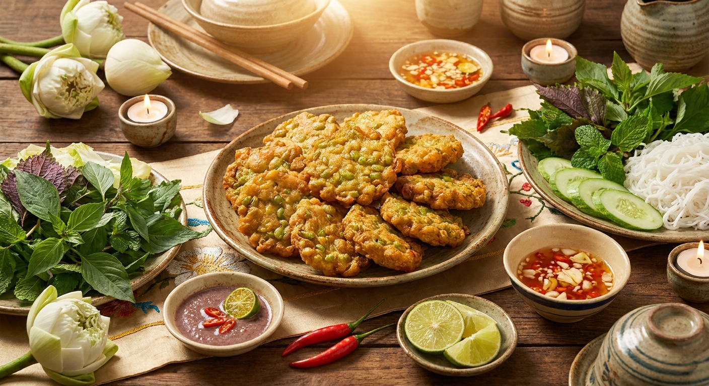 Hướng dẫn chiên Chả Cốm Hà Nội vàng ruộm chuẩn vị nhà hàng