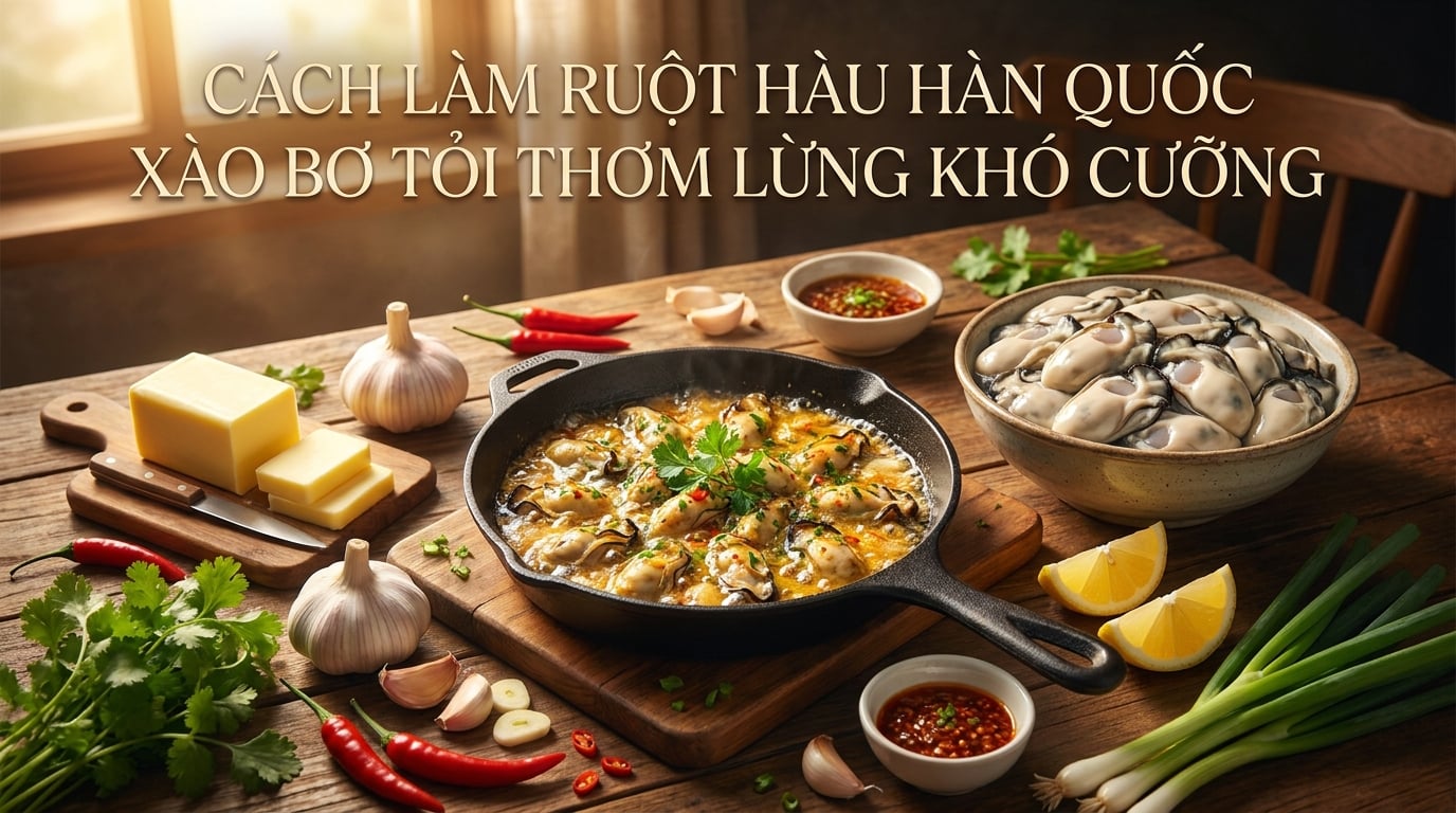 Cách làm ruột hàu Hàn Quốc xào bơ tỏi thơm lừng khó cưỡng