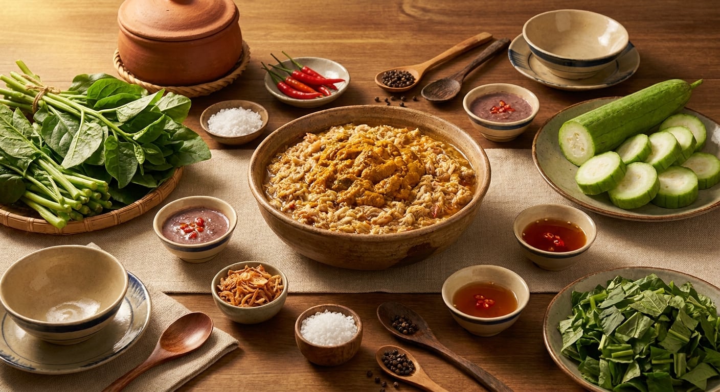 Công thức Canh Cua Đồng Mồng Tơi thanh mát, gạch cua béo ngậy thơm lừng