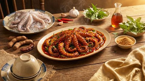 Hướng dẫn làm bạch tuộc thiên nhiên rim me chua ngọt đậm đà khó quên