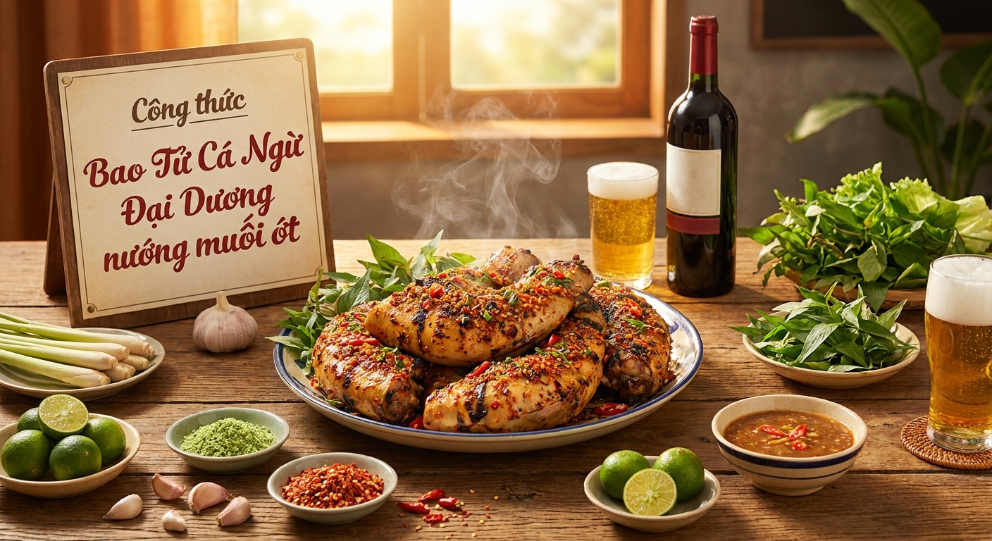 Công thức Bao Tử Cá Ngừ Đại Dương nướng muối ớt cay nồng cực đã