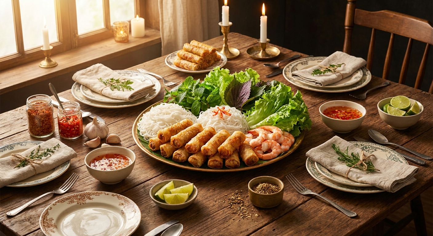 Công thức Bún Chả Ram Tôm Đất trộn rau sống thanh mát tại nhà