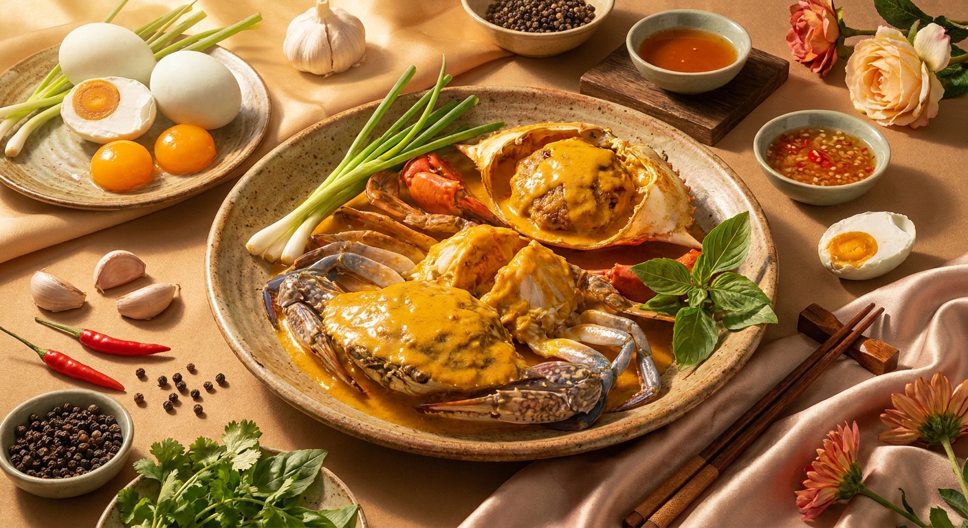 Bí quyết làm Chả Mai Cua Ghẹ Farci sốt trứng muối thơm lừng đậm đà