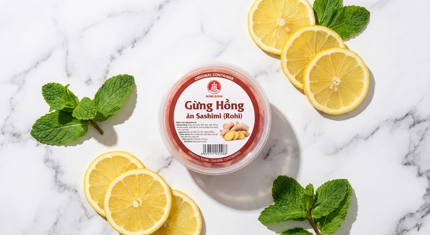 Địa chỉ bán buôn gừng hồng ăn sashimi Rohi Hà Nội