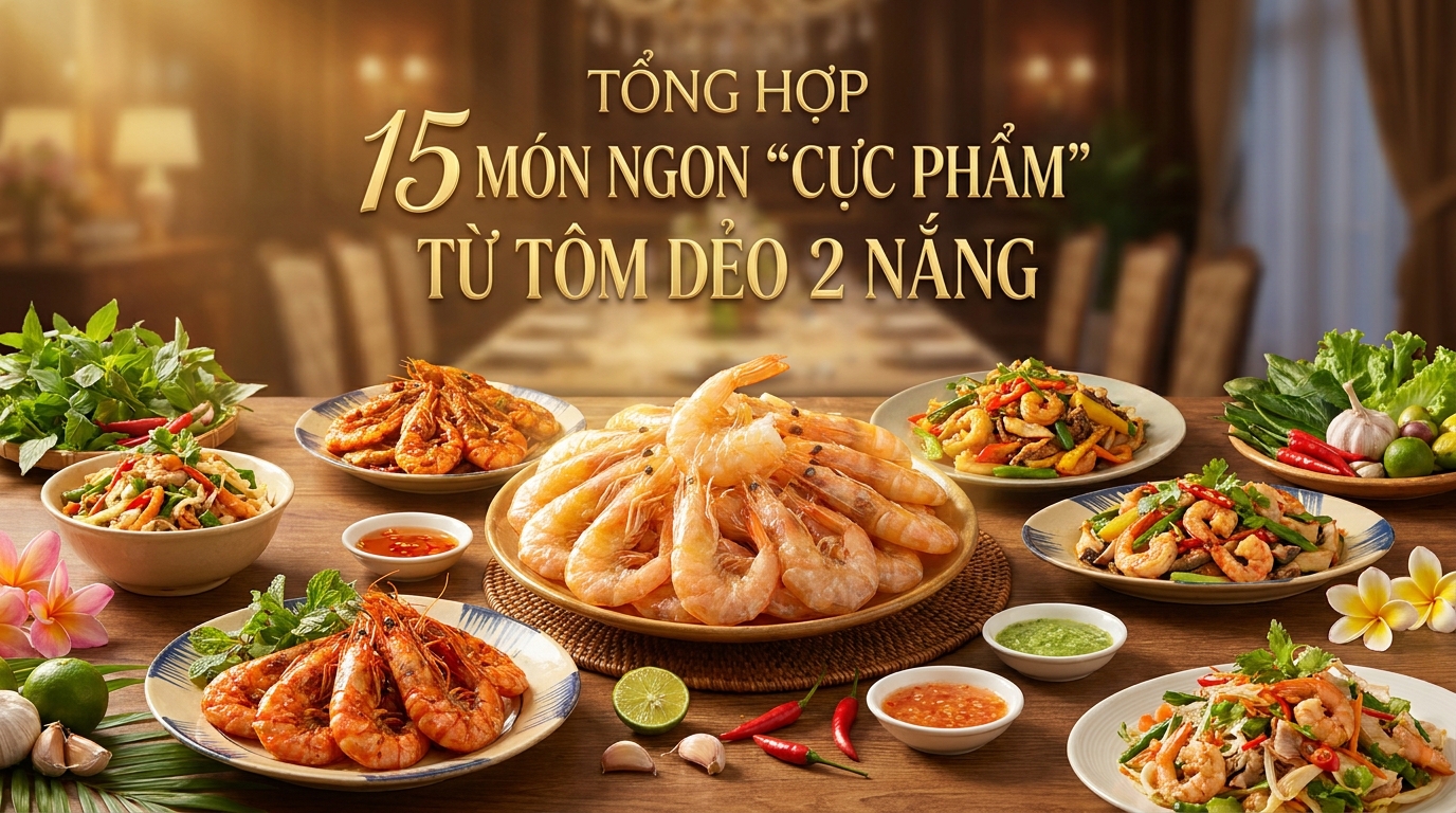 Tổng hợp 15 món ngon 'cực phẩm' từ Tôm Dẻo 2 Nắng chinh phục mọi khẩu vị