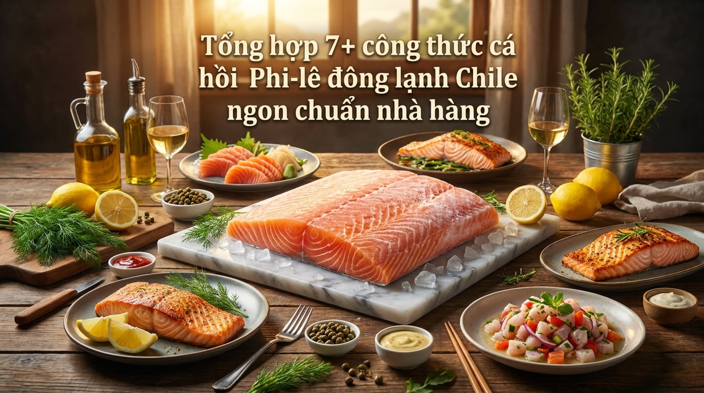 Tổng hợp 7+ công thức cá hồi Phi-lê đông lạnh Chile ngon chuẩn nhà hàng