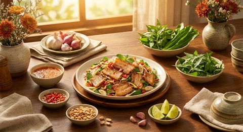 Công thức gỏi Ba Rọi Xả Ớt 1 Nắng chua ngọt thanh mát, giải ngấy cực đỉnh