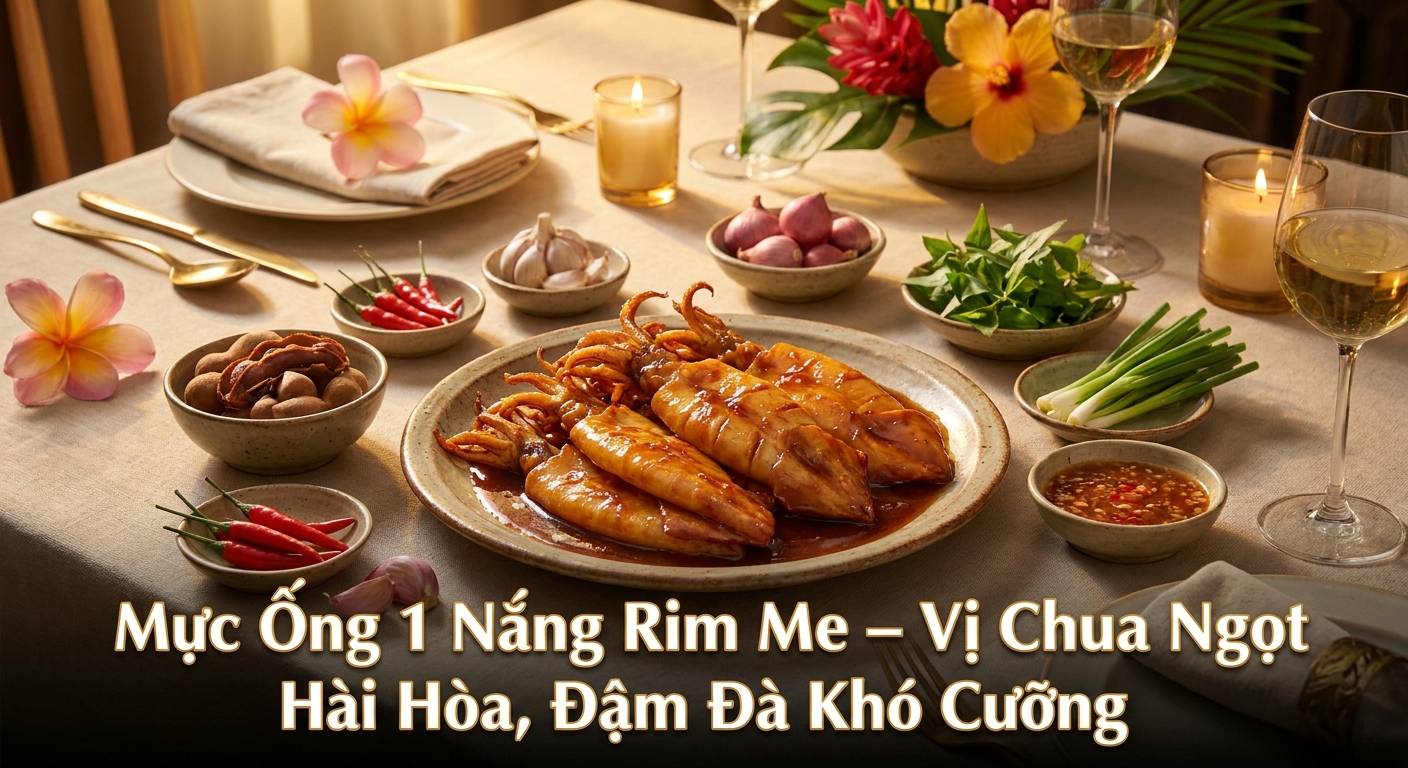 Hướng dẫn chế biến Mực Ống 1 Nắng rim me đậm đà, vị chua ngọt hài hòa