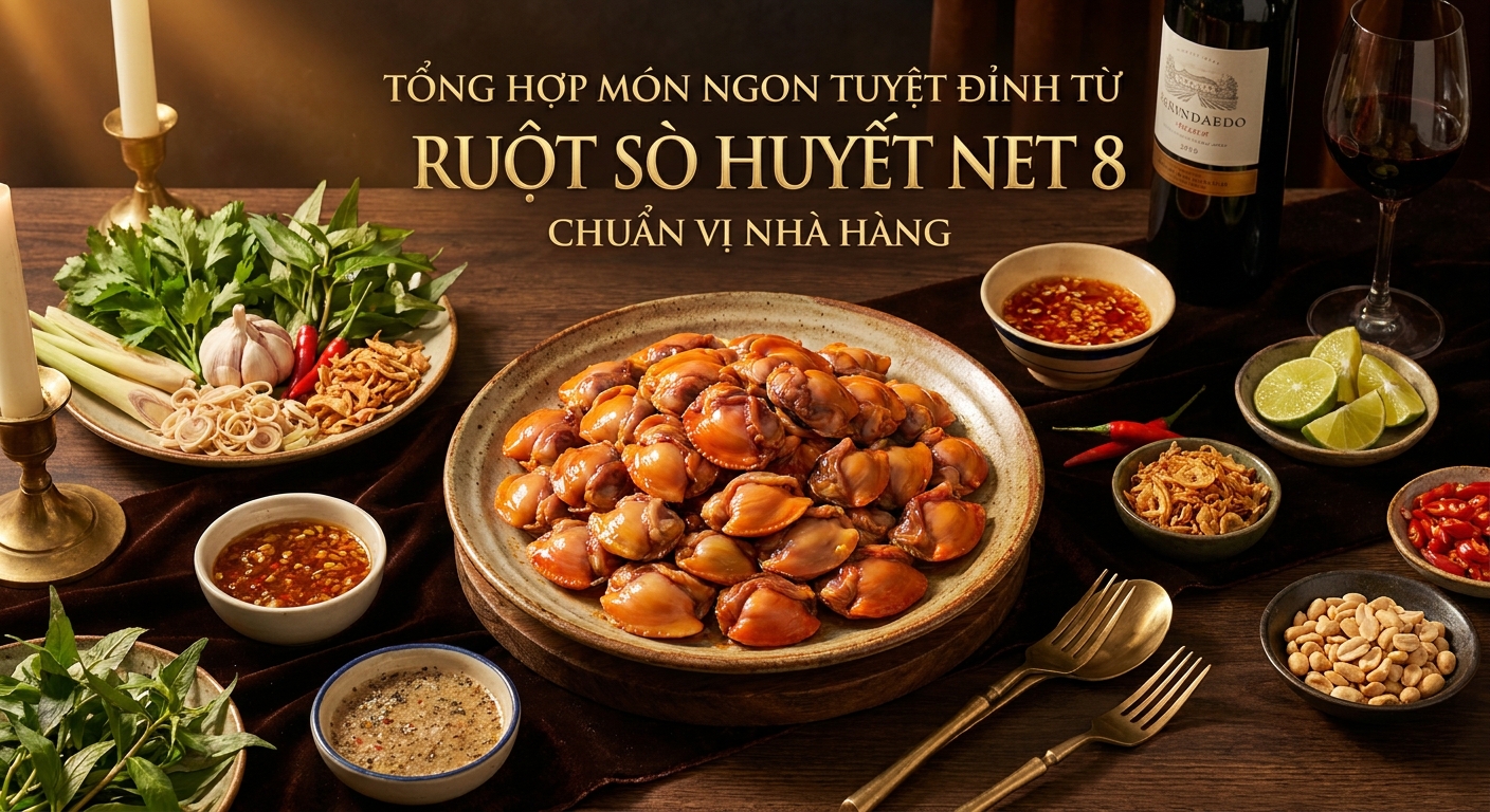 Tổng hợp món ngon tuyệt đỉnh từ Ruột Sò Huyết Net 8 chuẩn vị nhà hàng