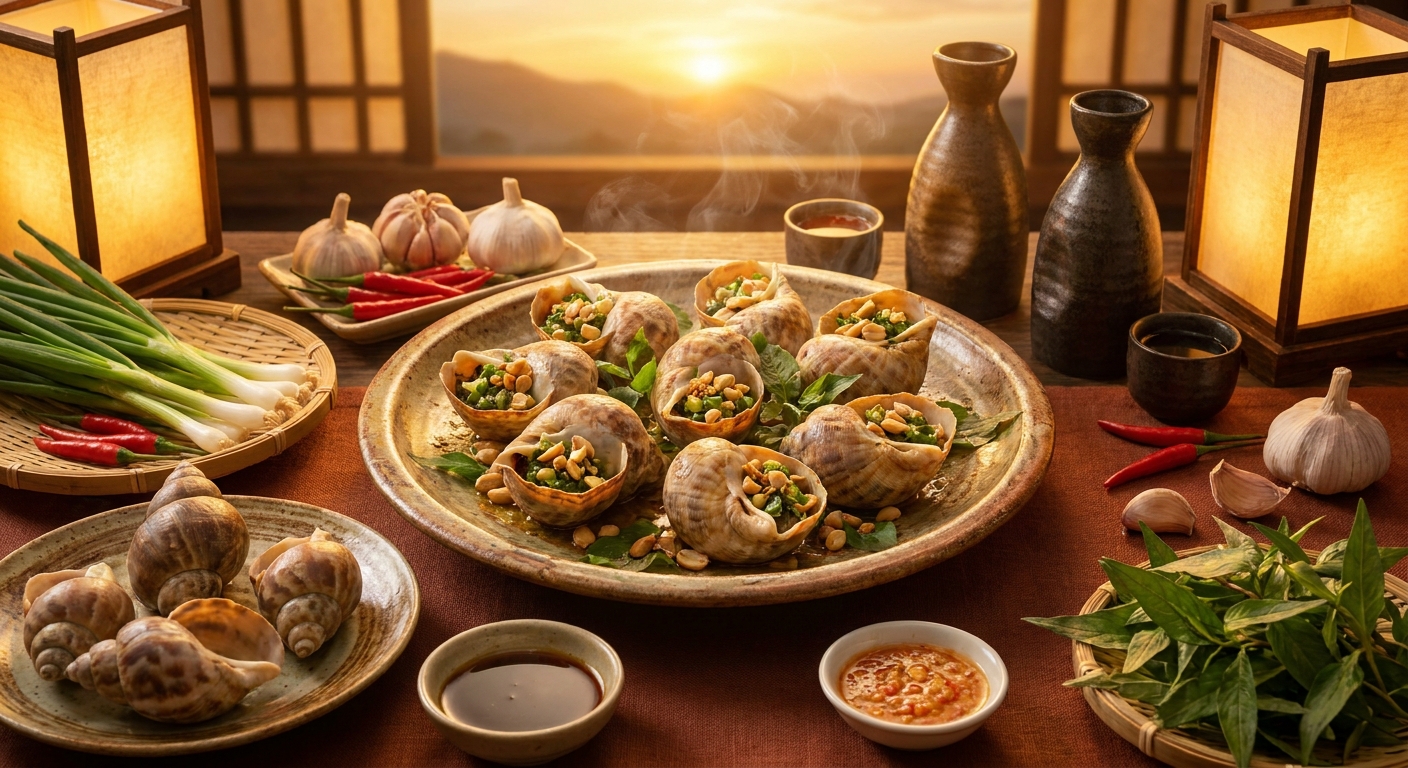 Bí quyết làm Ốc Xoắn Nhật Hokki nướng mỡ hành đậm đà chuẩn vị truyền thống