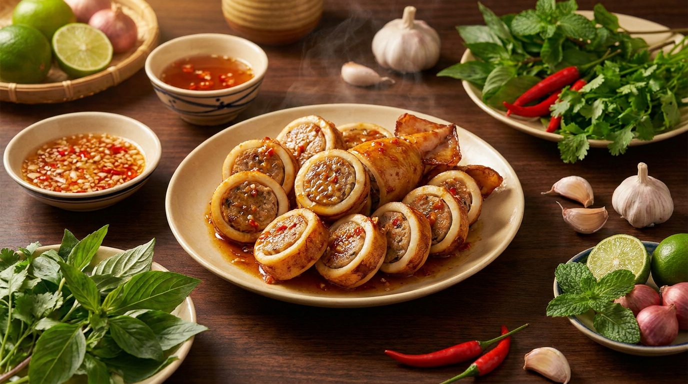 Cách làm Mực Ống Nhồi Thịt chiên giòn sốt mắm tỏi ớt vàng ruộm hấp dẫn
