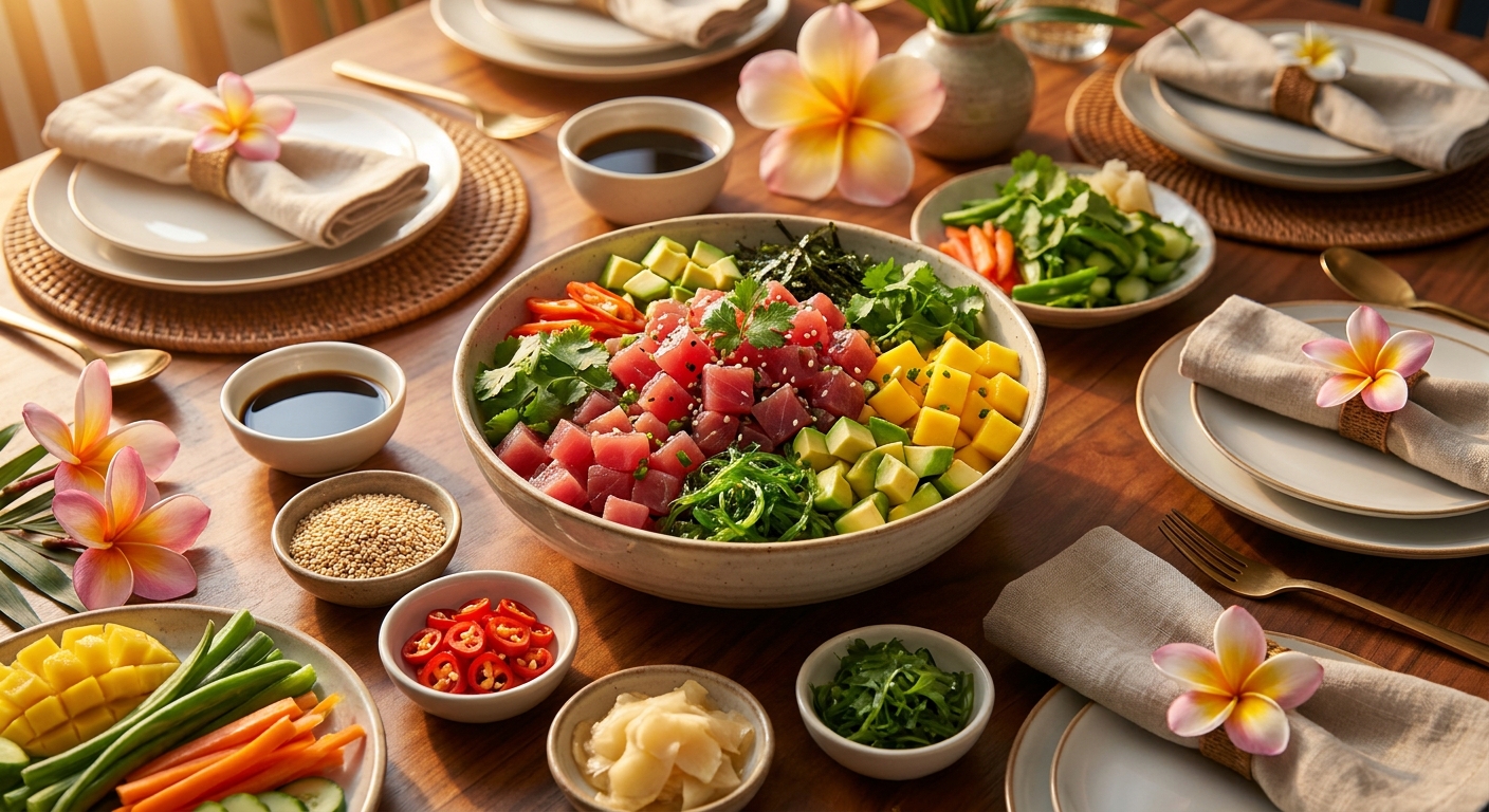 Cách làm Poke bowl cá ngừ cắt hạt lựu tươi ngon bùng vị tại nhà