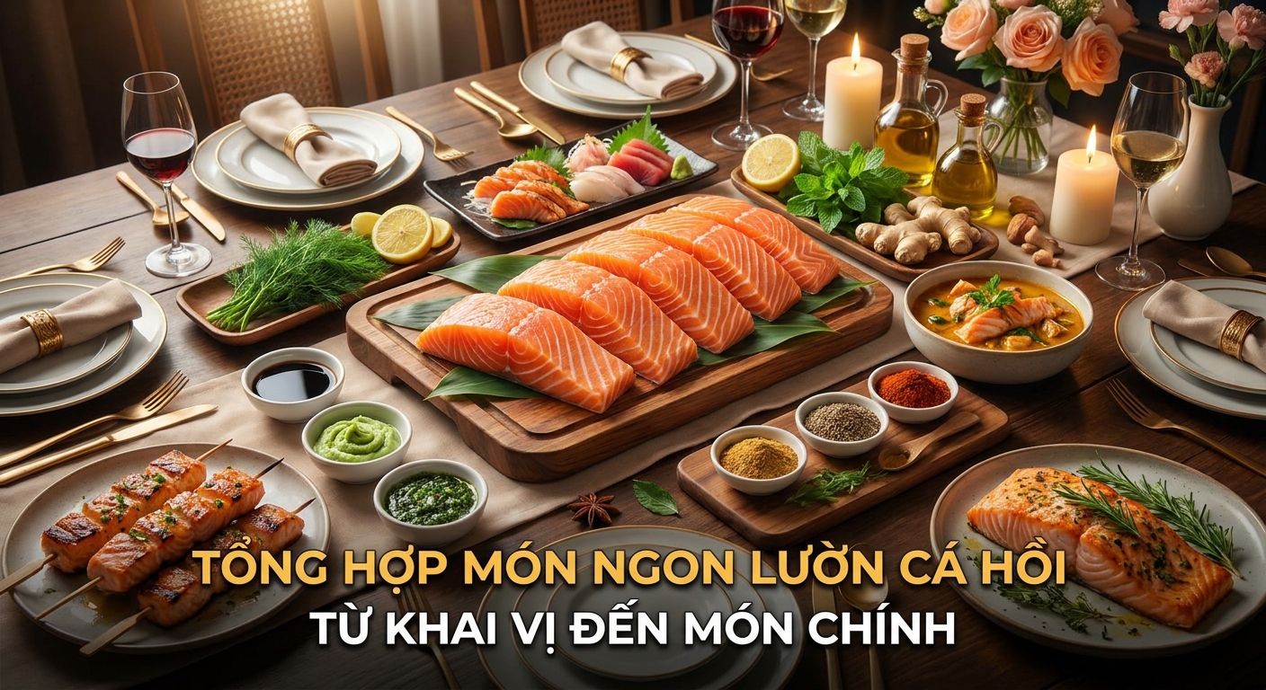 Tổng hợp các món ngon tuyệt đỉnh từ lườn cá hồi: Từ khai vị đến món chính