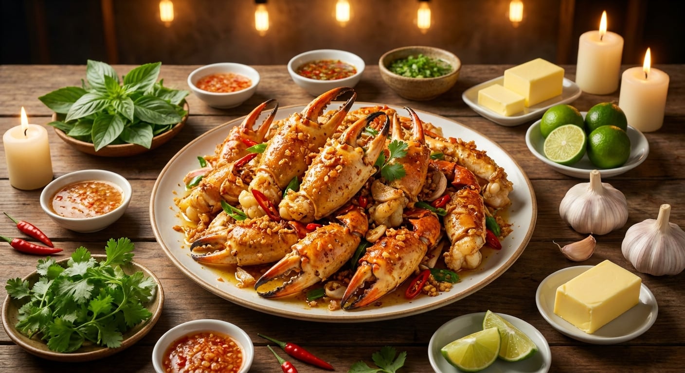Công thức Thịt Càng Ghẹ A xào bơ tỏi thơm lừng chuẩn vị bếp trưởng