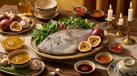 Khám phá công thức Cá bò giấy (bò da) sốt chanh dây thơm ngon độc đáo