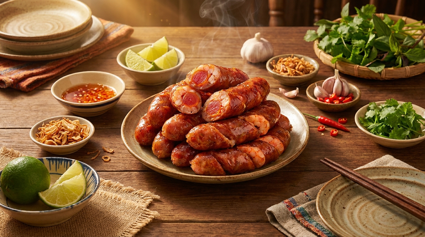 Bí quyết làm Lạp Xưởng Tôm Trứng Muối chiên nước mắm thơm lừng, vỏ ngoài giòn rụm