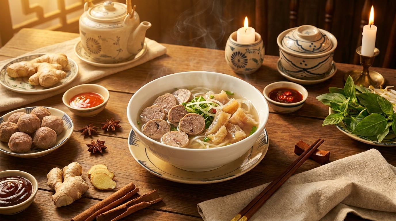 Bí quyết nấu Phở Bò Viên Gân chuẩn vị Hà Nội ngay tại nhà