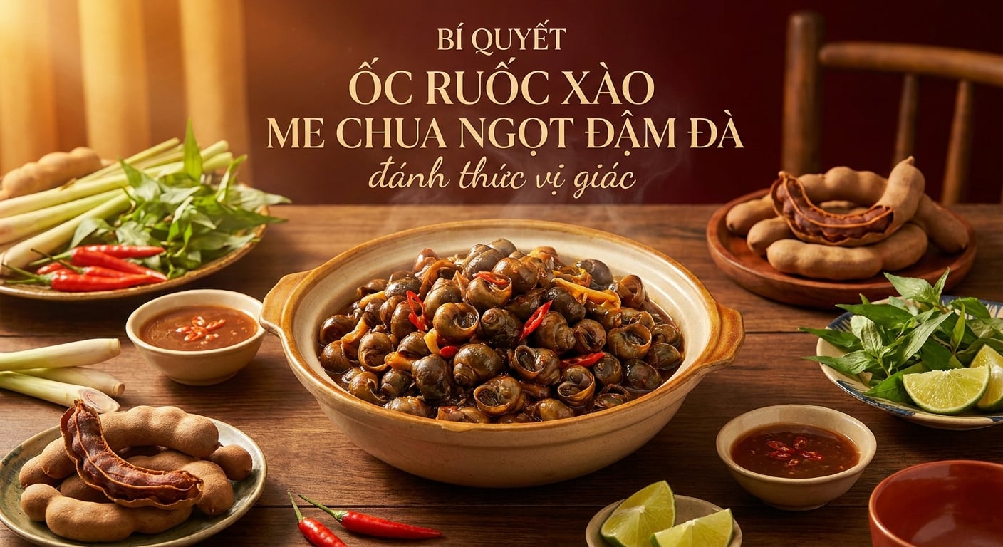 Bí quyết ốc ruốc xào me chua ngọt đậm đà đánh thức vị giác
