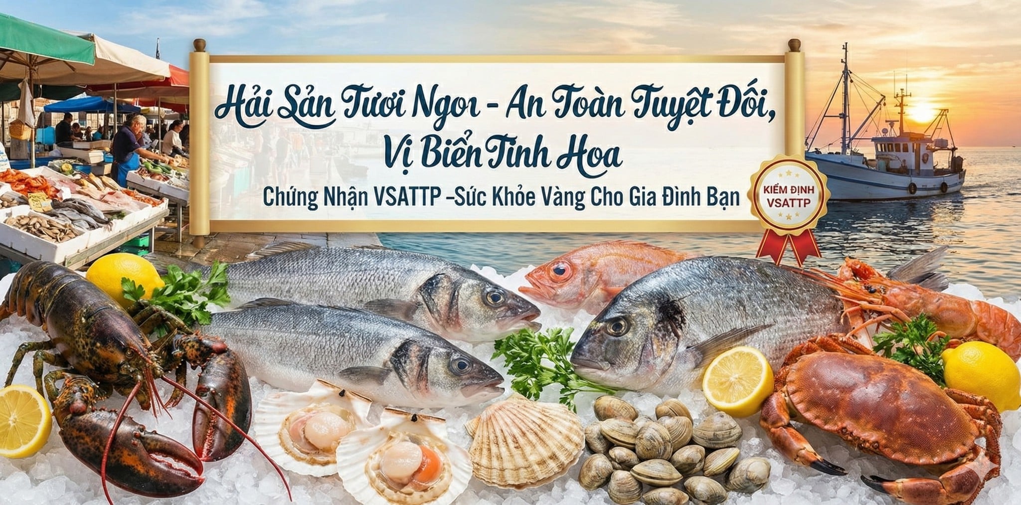 Hải sản tươi sạch kỳ hà
