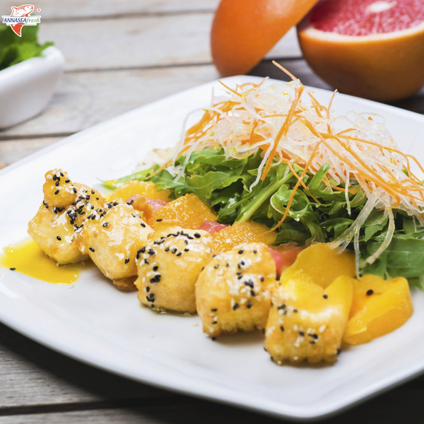 Salad cá hồi sốt cam