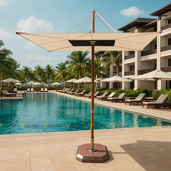 Ô dù ngược vuông nhôm được cung cấp bởi Nội Thất Luxvie( Nguồn: Nội Thất Luxvie)