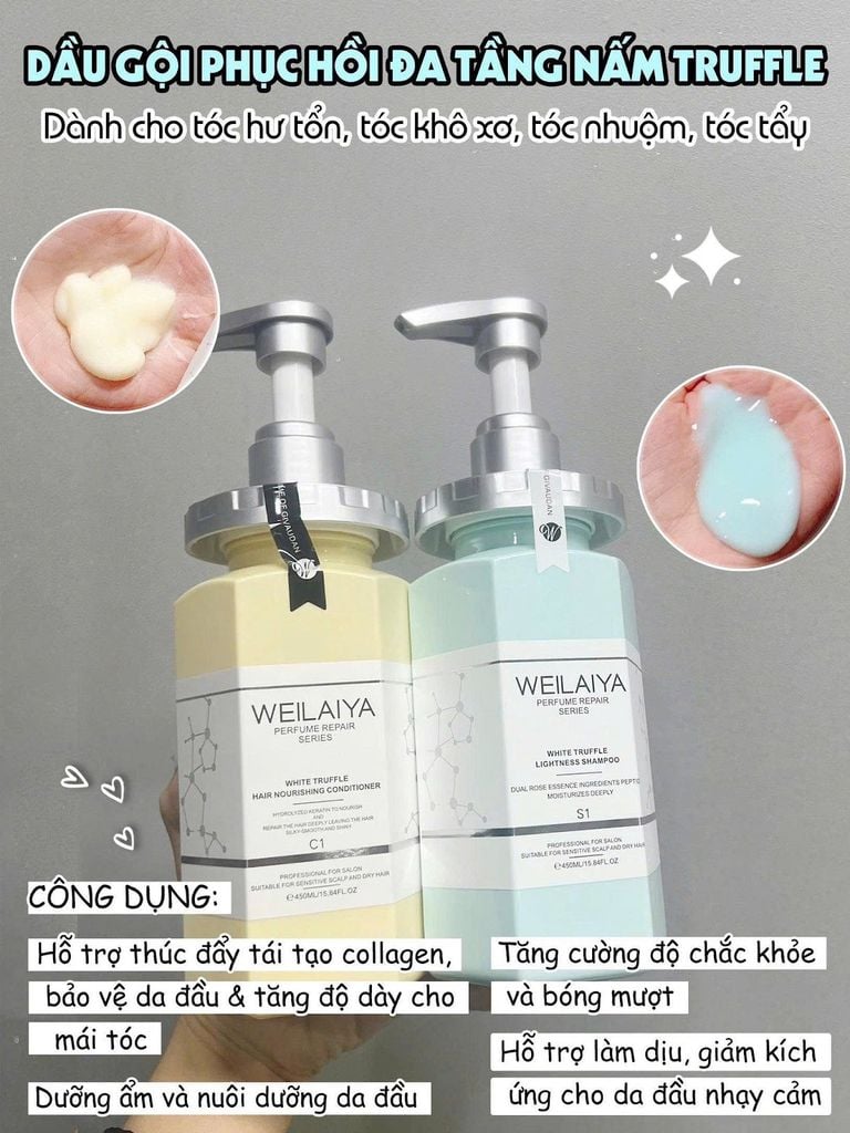 Bộ gội xả phục hồi đa tầng nấm Truffle Weilaiya