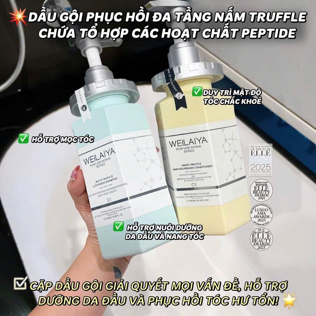 Dầu xả Weilaiya chứa chiết xuất nấm truffle đắt đỏ