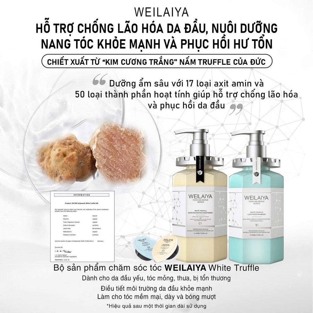 Bộ gội xả phục hồi đa tầng nấm truffle Weilaiya