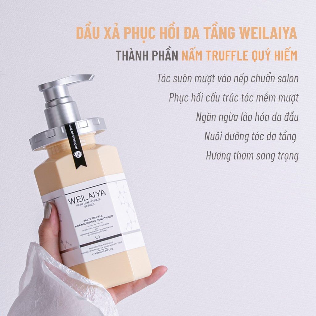 Dầu xả cho tóc hư tổn, hay uốn nhuộm giúp tóc óng mượt, chắc khoẻ hơn