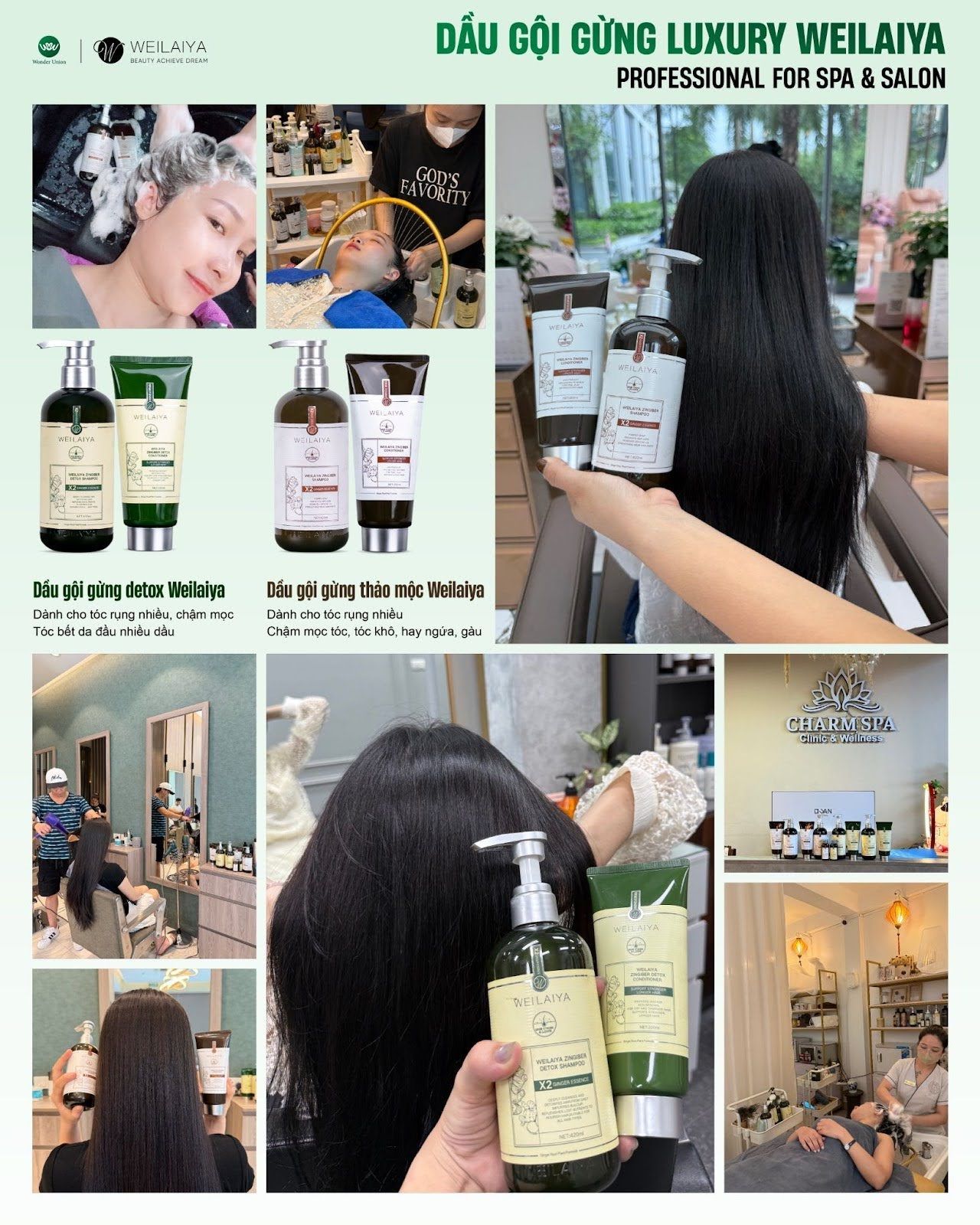 Giải pháp chăm sóc tóc với bộ gội xả gừng luxury Weilaiya