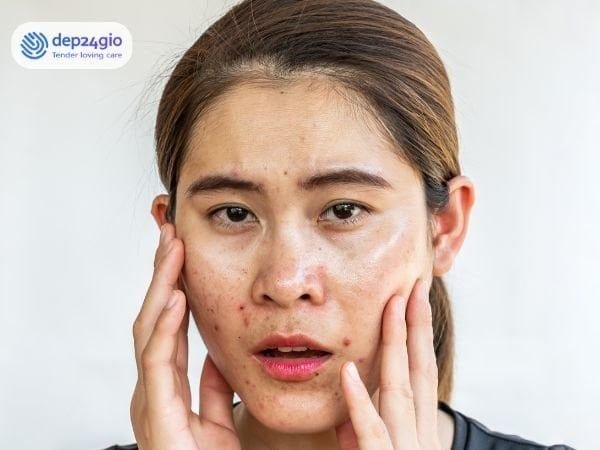 Tình trạng da dầu mụn ở nữ giới và nhu cầu sử dụng toner cho da dầu mụn để làm sạch sâu lỗ chân lông.