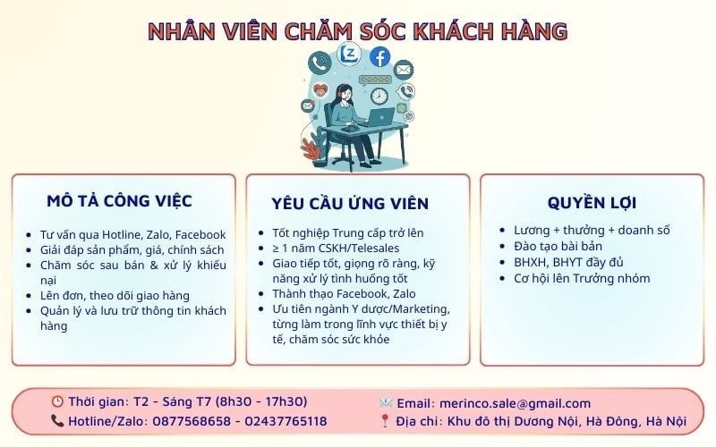 nhân viên chăm sóc khách hàng