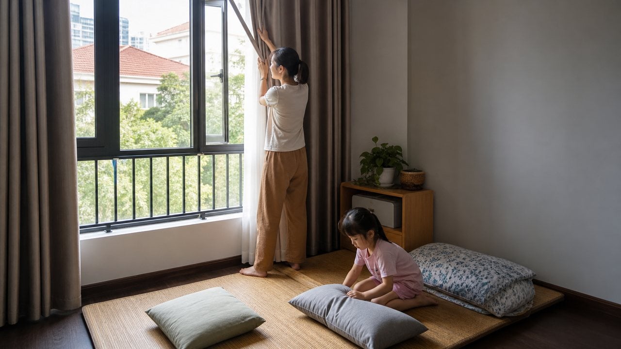 Chuẩn bị khu vực mát giúp gia đình bớt bị động khi mất điện.