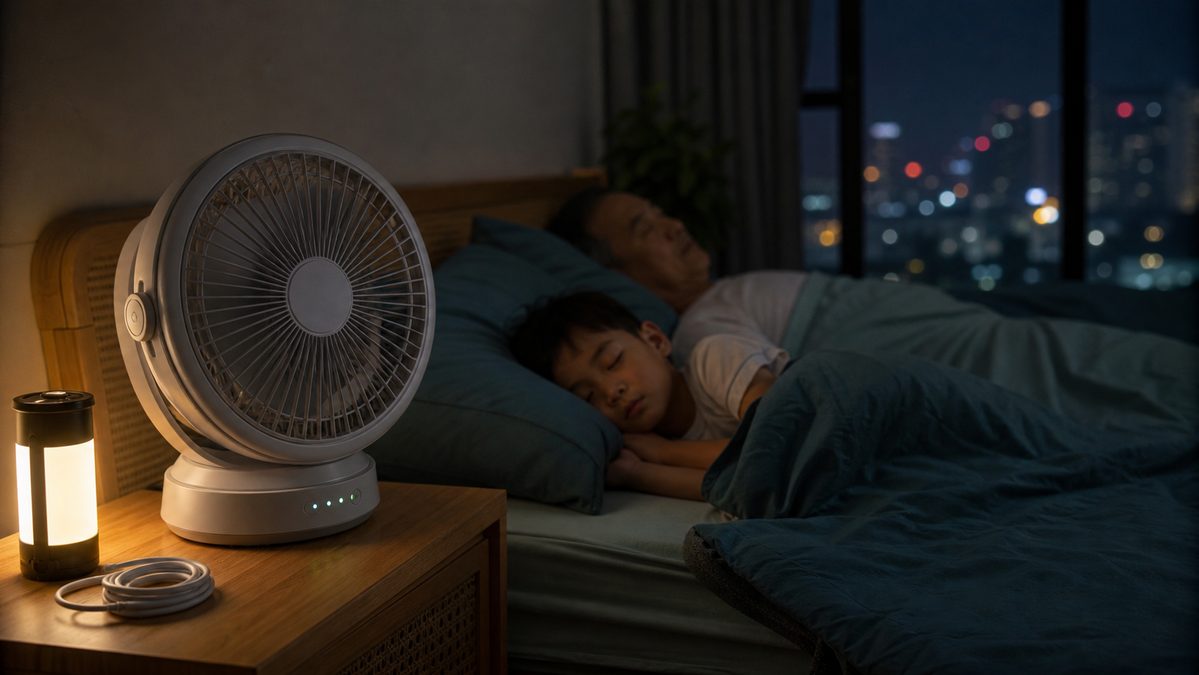 Quạt tích điện dùng khi mất điện ban đêm