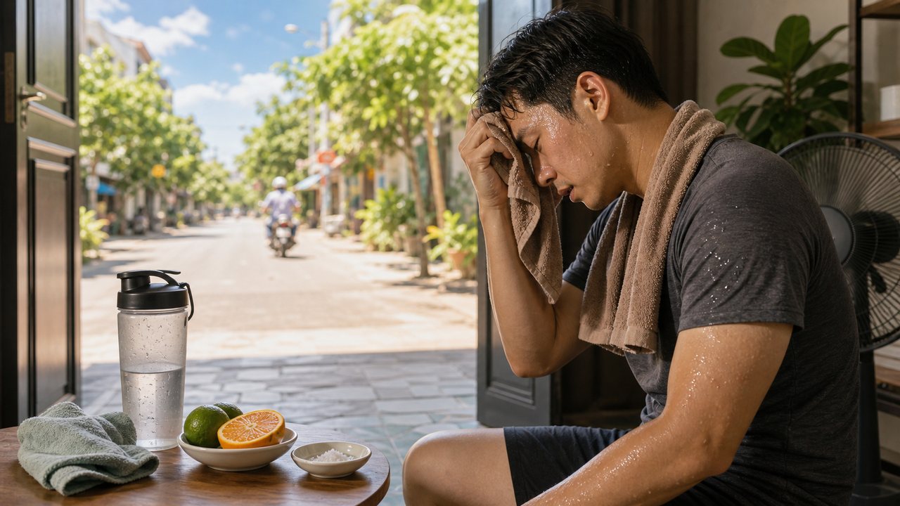 Vì sao cơ thể dễ mất nước khi trời nóng