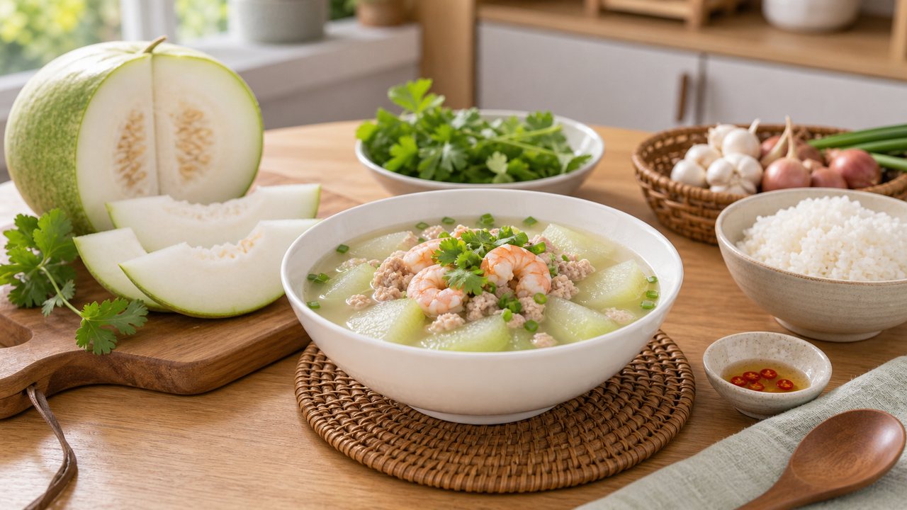 Bí đao thanh nhẹ, hợp cho món canh ngày nóng