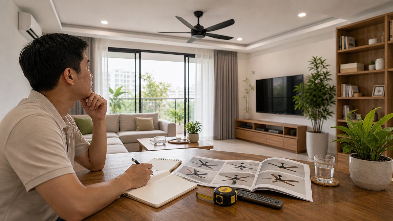 Checklist giúp đối chiếu nhanh trước khi mua quạt trần.