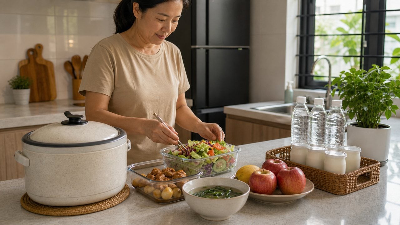 Chuẩn bị bữa ăn đơn giản giúp căn bếp bớt nóng khi mất điện.